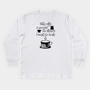 I need Coffee ASAP Kids Long Sleeve T-Shirt